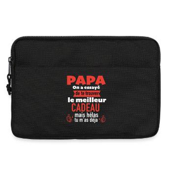 Papa Humour Gift Funny Man Gift Idea - Laptop bag 13" - black - Front