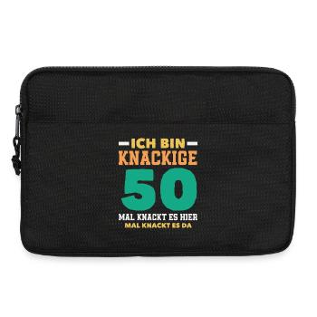 Cadeau amusant pour un 50e anniversaire - Sacoche pour ordinateur portable 13 pouces - noir - Devant