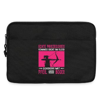 Bogenschießen Geschenke Bogenschützin Bogensport - Laptoptasche 13" - Schwarz - Vorne