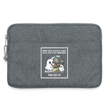 My favorite ghost - Laptop bag 13" - heather grey - Front