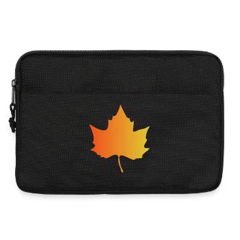 Herbstlicher Farbverlauf Ahornblatt - Laptoptasche 13" - Schwarz - Vorne