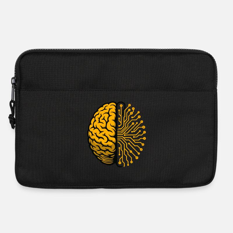 Gehirn und Schaltkreise KI - Laptoptasche 13" - Schwarz