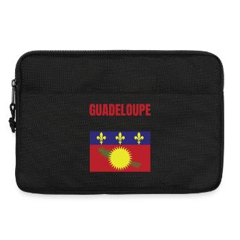 T-shirt drapeau Guadeloupe Antilles - Sacoche pour ordinateur portable 13 pouces - noir - Devant