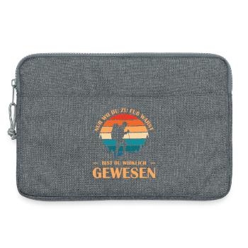 Wandern Sprüche Wanderer Wanderoutfits - Laptoptasche 13" - Grau meliert - Vorne