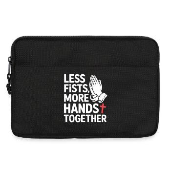 Less Fists More Hands Together Prayer - Laptop bag 13" - black - Front