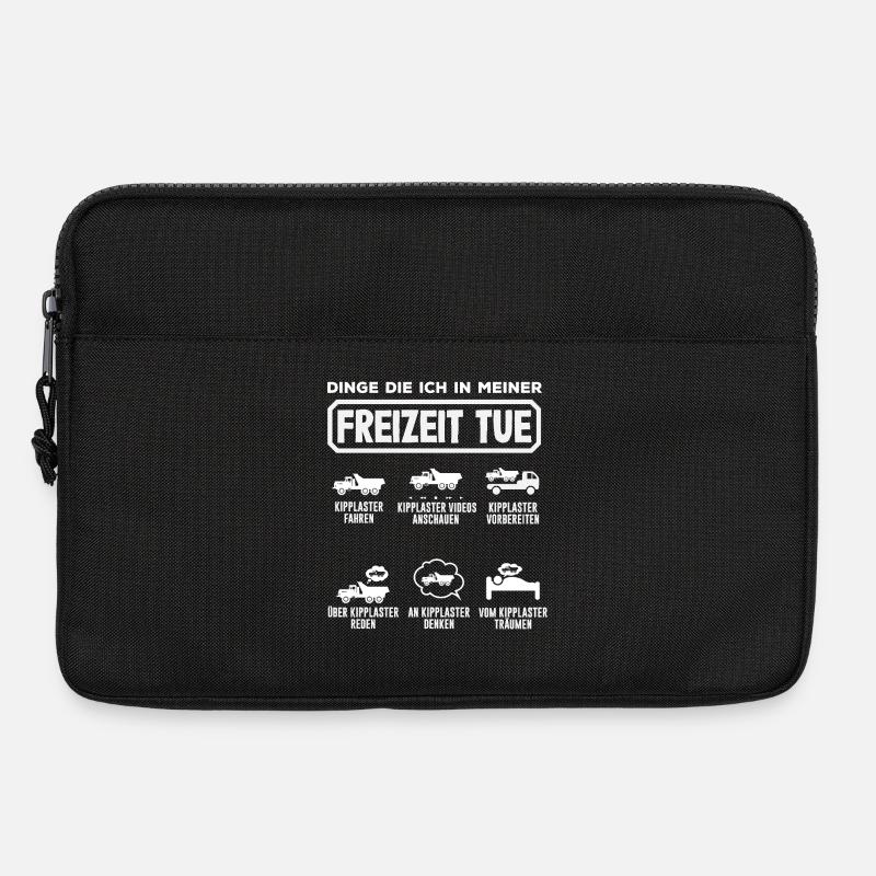 Kipplaster Freizeit – Fahren, Träumen, Reden - Laptoptasche 13" - Schwarz