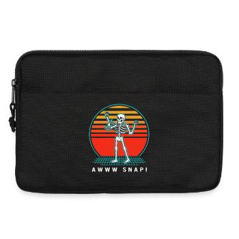 Knochenbruch Halloween Skelett Knochen Armbruch - Laptoptasche 13" - Schwarz - Vorne