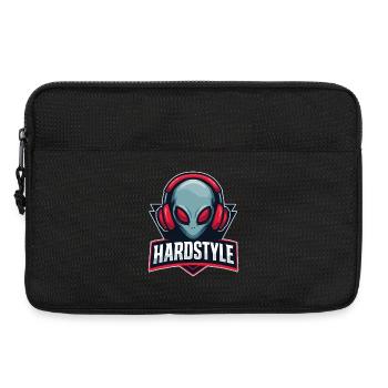 HARDSTYLE Alien Kopfhörer Motiv - Laptoptasche 13" - Schwarz - Vorne