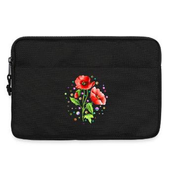 Blumen - Laptoptasche 13" - Schwarz - Vorne