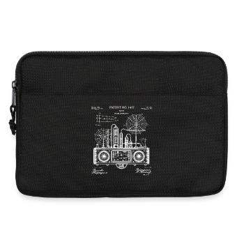 Retro Blueprint Boombox Circuitry - Laptop bag 13" - black - Front