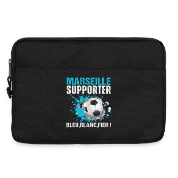 Marseille Supporter Marseille Football Gift - Laptop bag 13" - black - Front