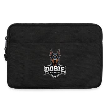 Dobie Power Dobermann Motiv - Laptoptasche 13" - Schwarz - Vorne