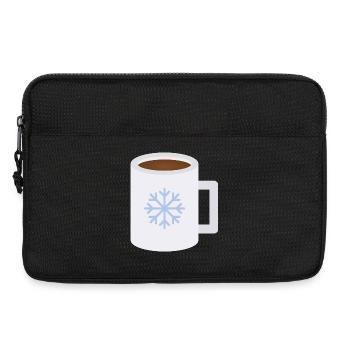 Snowflake Frost Mug Design - Laptop bag 13" - black - Front
