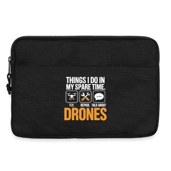 Drones: Fly Repair Talk in Spare Time - Laptop bag 13" - black - Front