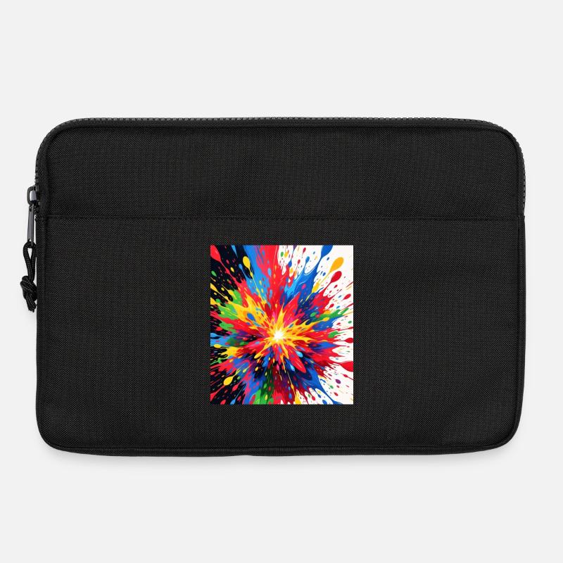 Farbexplosion Druckdesign - Laptoptasche 13" - Schwarz