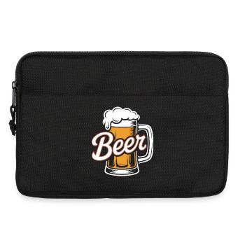 Bier – Cool Beer Logo - Laptoptasche 13" - Schwarz - Vorne