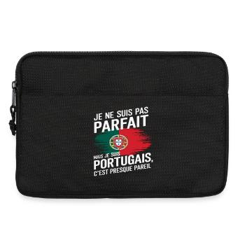 Ich bin nicht perfekt, aber portugiesischer Humor - Laptoptasche 13" - Schwarz - Vorne
