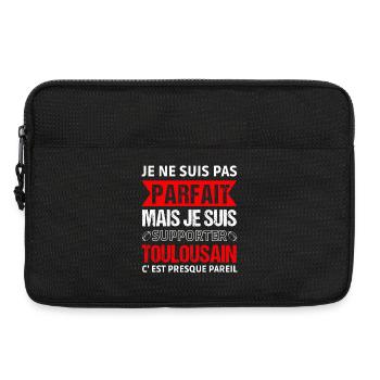 Supporter toulousain cadeau rugby Toulouse - Sacoche pour ordinateur portable 13 pouces - noir - Devant