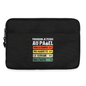 Why I Lose at Padel Humor Vintage Gift - Laptop bag 13" - black - Front
