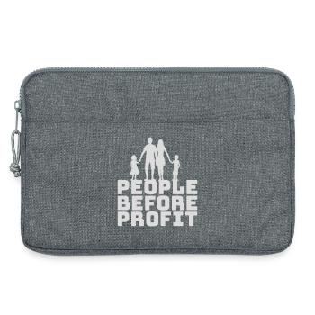 People Before Profit Activism Justice Logo - Laptop bag 13" - heather grey - Front