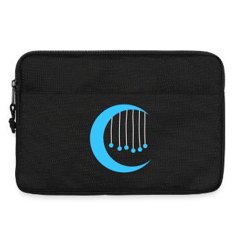 Lune bleue avec carillon à vent - Sacoche pour ordinateur portable 13 pouces - noir - Devant