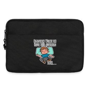 Morgenmuffel? Früh aufstehen oder faulenzen? - Laptoptasche 13" - Schwarz - Vorne