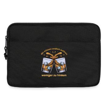 Wir müssen endlich aufhören weniger zu trinken! - Laptoptasche 13" - Schwarz - Vorne
