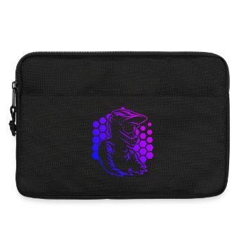 Minimalistisches Motocross Motiv - Laptoptasche 13" - Schwarz - Vorne