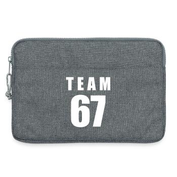 Team 67 - Laptop bag 13" - heather grey - Front