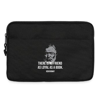 Ernest Hemingways Zitat über Freunde - Laptoptasche 13" - Schwarz - Vorne