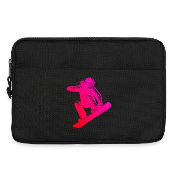 Classic snowboard motif - Laptop bag 13" - black - Front