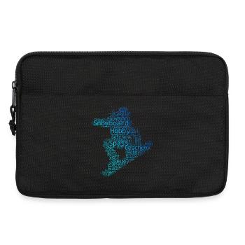 Motif de snowboard amusant - Sacoche pour ordinateur portable 13 pouces - noir - Devant