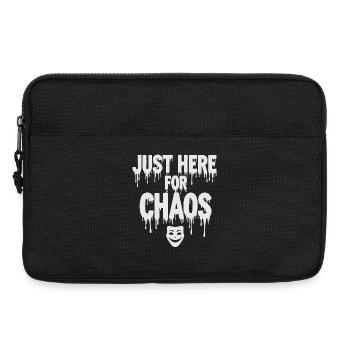Juste ici pour le chaos – Diction provocante - Sacoche pour ordinateur portable 13 pouces - noir - Devant