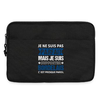 Supporter Bordelais Cadeau Football Bordeaux - Sacoche pour ordinateur portable 13 pouces - noir - Devant