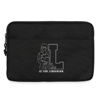 Leseratte Bibliothek Lesen - Laptoptasche 13" - Schwarz - Vorne