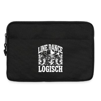Line Dance Skull Western Boots - Laptop bag 13" - black - Front