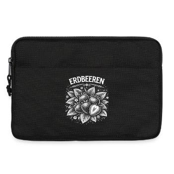 Erdbeeren Vintage Linienkunst - Laptoptasche 13" - Schwarz - Vorne