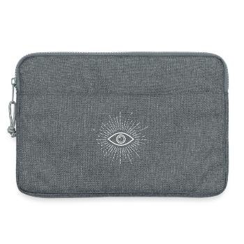 Allsehendes Auge Strahlenschein - Laptoptasche 13" - Grau meliert - Vorne