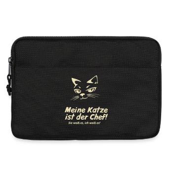 Meine Katze ist der Chef  - Laptoptasche 13" - Schwarz - Vorne