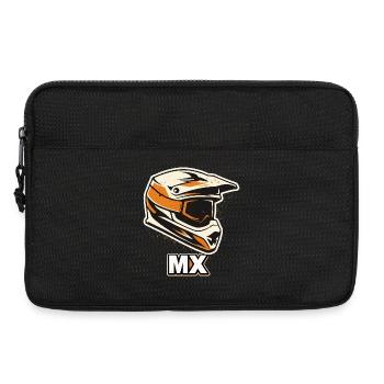 Casque MX Motocross – Pilote tout-terrain - Sacoche pour ordinateur portable 13 pouces - noir - Devant