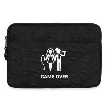 Game Over (Bachelor Party / Groom / Whip / Beer / W) - Laptop bag 13" - black - Front