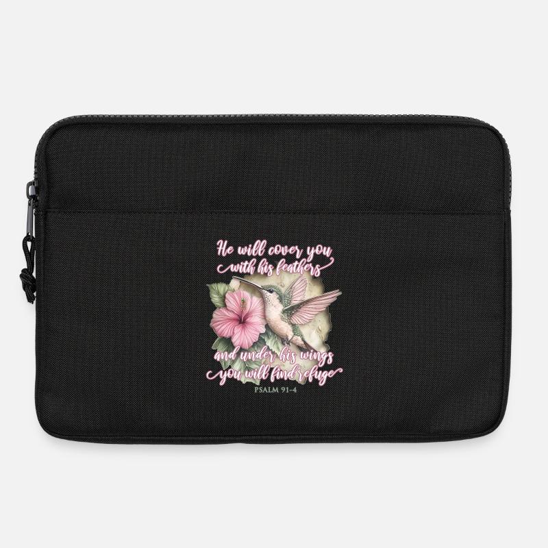 Bibelvers Christlich Kolibri - Laptoptasche 13" - Schwarz
