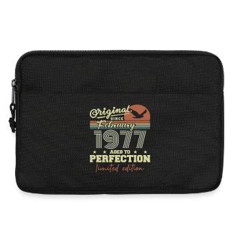 Geburtstag Februar 1977 - Laptoptasche 13" - Schwarz - Vorne