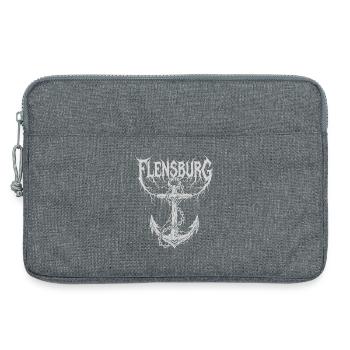 Flensburg – Extreme Metal Stadtmotiv - Laptoptasche 13" - Grau meliert - Vorne