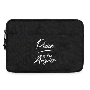 La paix est la réponse Typographie Design Diction - Sacoche pour ordinateur portable 13 pouces - noir - Devant