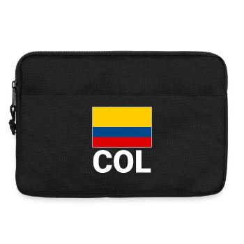 Drapeau de la Colombie avec l’abréviation COL - Sacoche pour ordinateur portable 13 pouces - noir - Devant