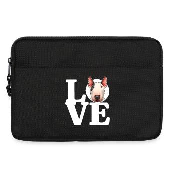 LOVE Bull Terrier Dog Dog Lover Funny - Laptop bag 13" - black - Front