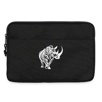 Zebra Line Art Tribal - Laptop bag 13" - black - Front