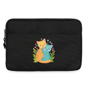 cuddling kittens - Laptop bag 13" - black - Front