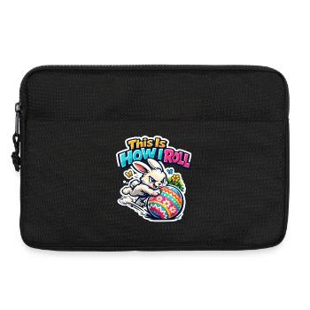 This is how I roll Hase Häschen Frühling - Laptoptasche 13" - Schwarz - Vorne
